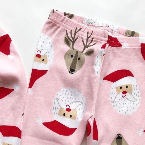 Carters NWT Santa/reindeer pajama set 12m & 18m - Picture 3 of 4